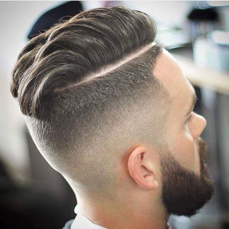 Long Comb Over + Low Fade