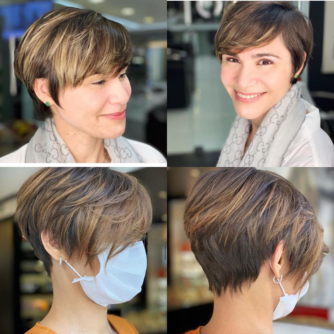 Layered haircuts for short hair for ladies 40-50 years old: 13 fashion ideas