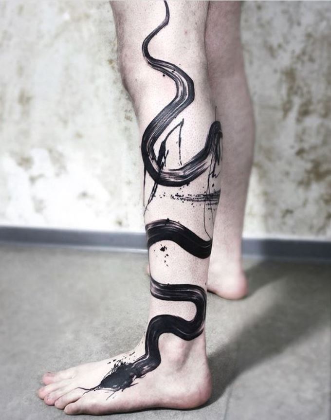 Blacktattoo Abstract Snake